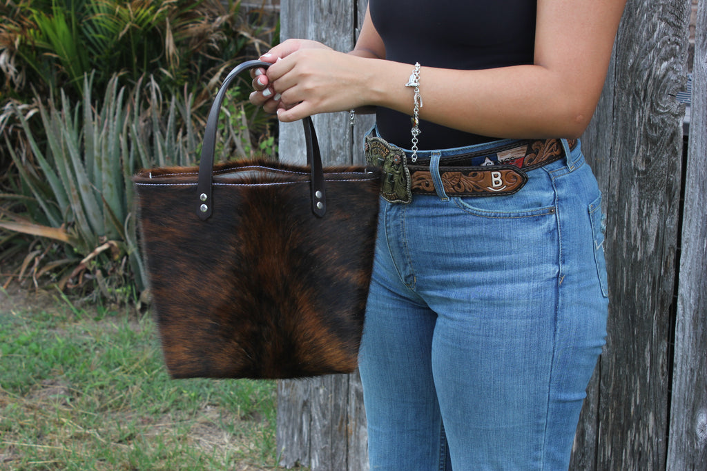 Jolene - Brindle Cowhide Spine 1
