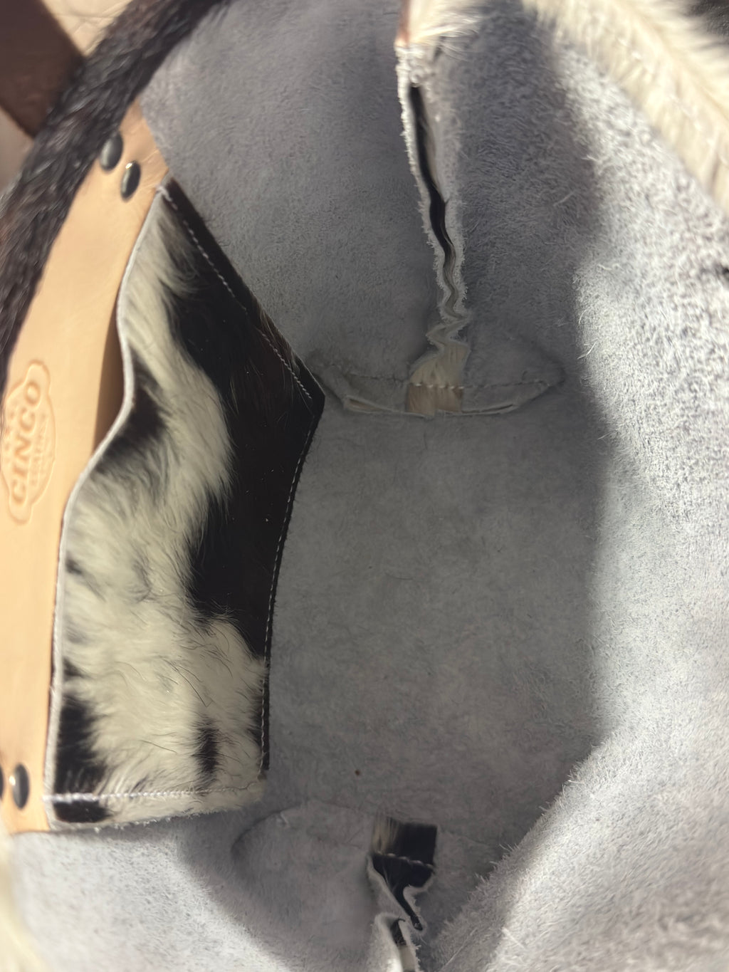 Jolene - Tri Color Cowhide Tote