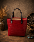 Jolene - Embossed Scarlet Croc
