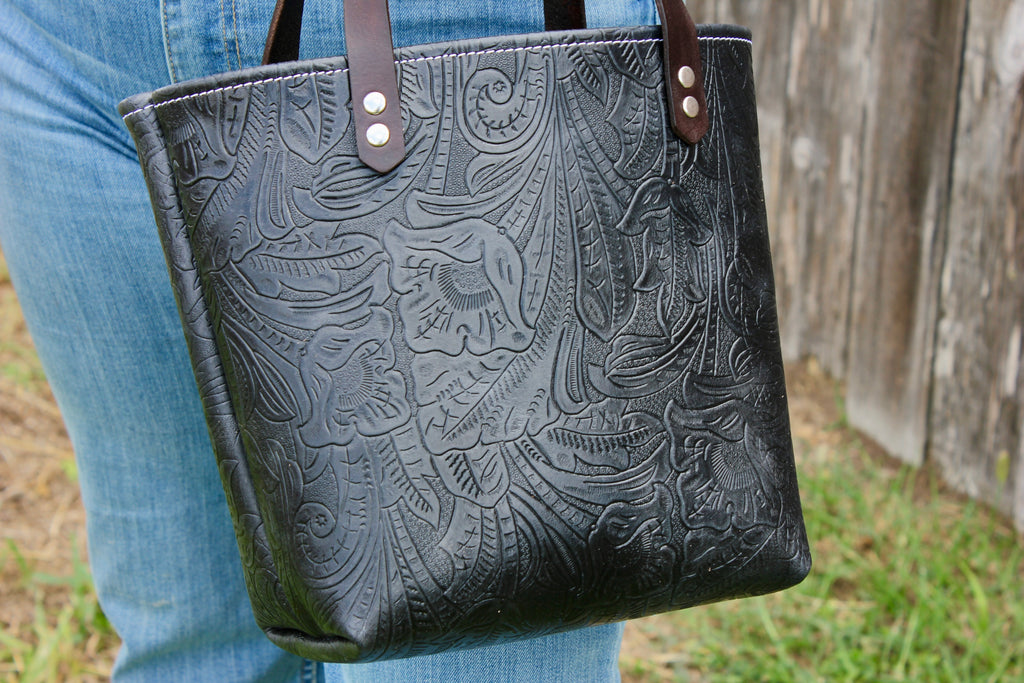 Jolene - Floral Embossed Midnight Blue